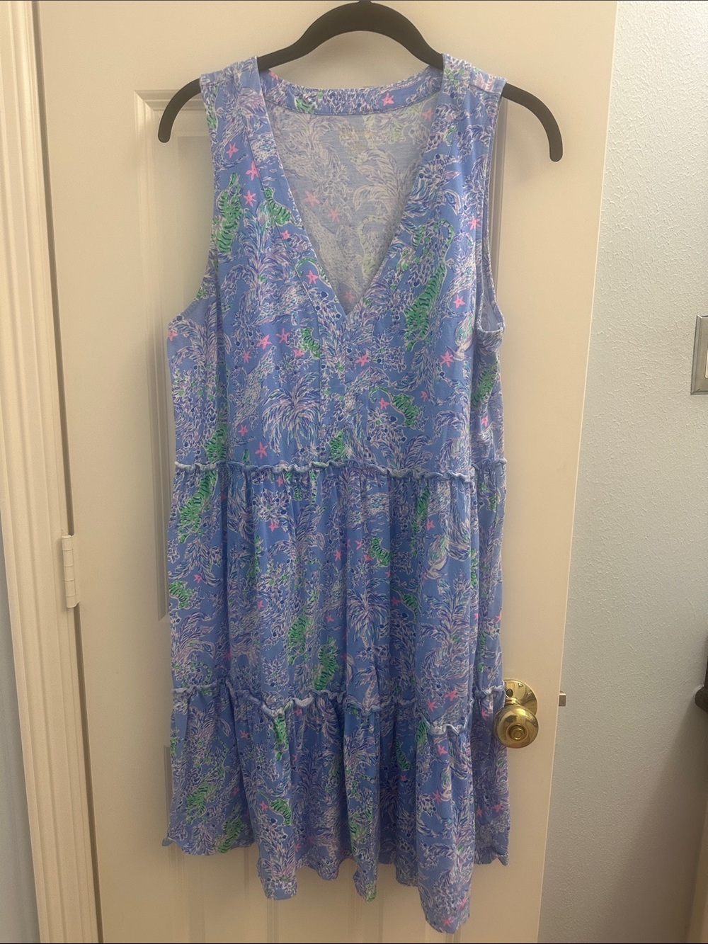 Lilly Pulitzer Lorina Swing Dress in Blue Peri The Turtle Package Medium
